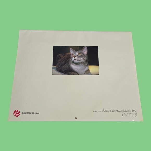 Vintage 1987 (Same as 2026!) Woogie is a Cat Wall Calendar 13" x 10" - Picture 4 of 4